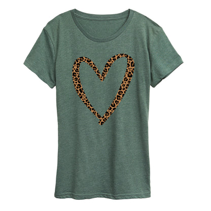 Leopard Print Heart Outline  - HEATHER JUNIPER-