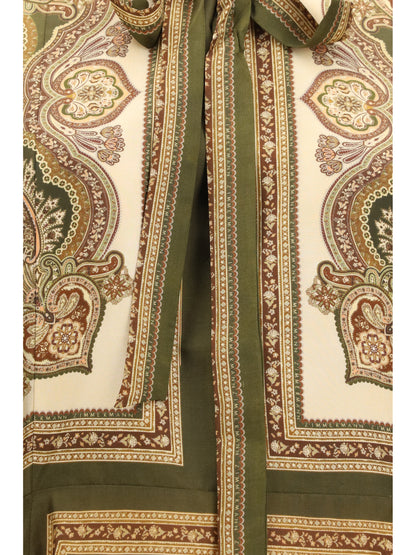 Tunic Dress Mahon Olive Paisley