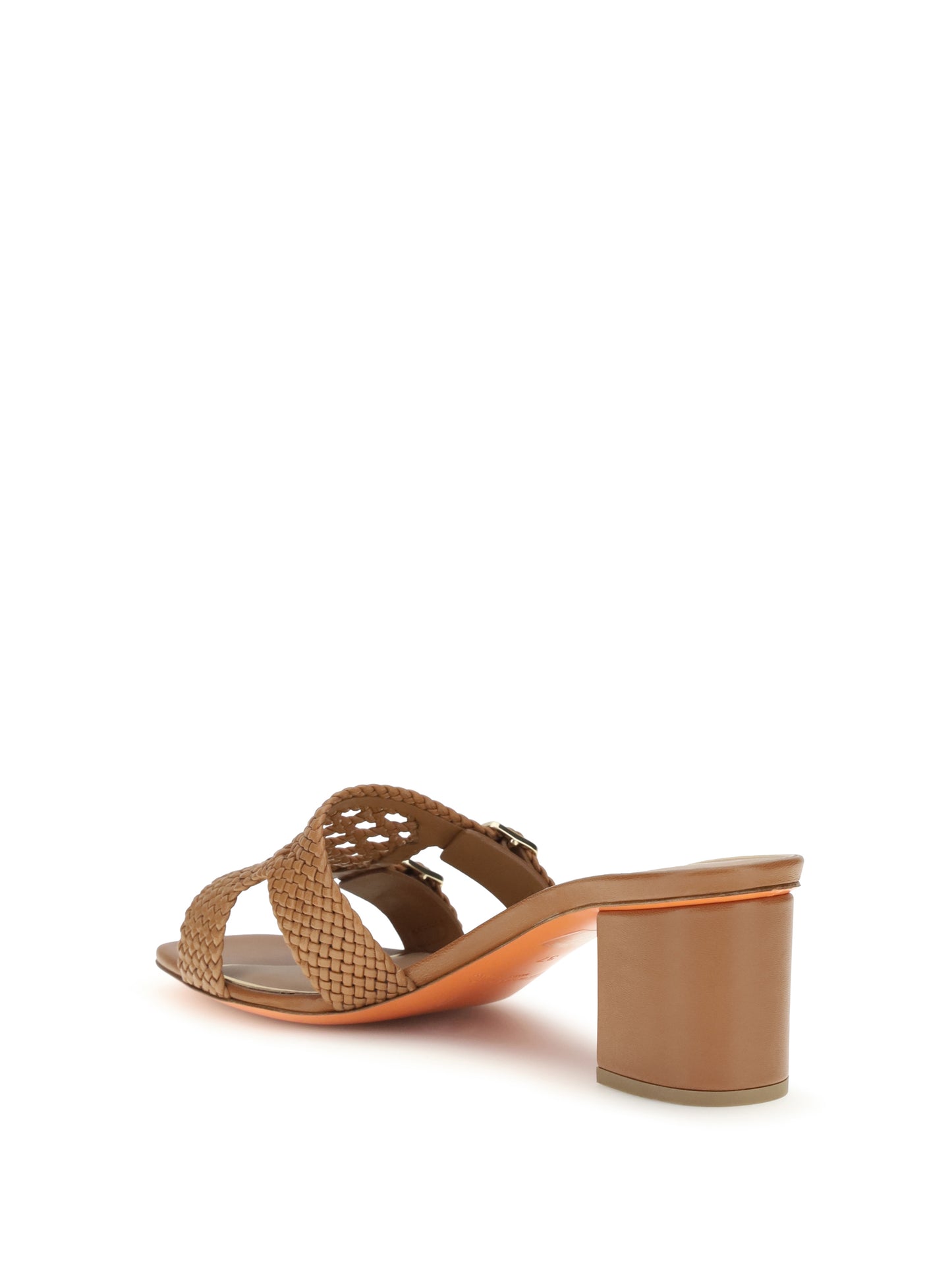 Sandals Woven Calf Leather Light Brown