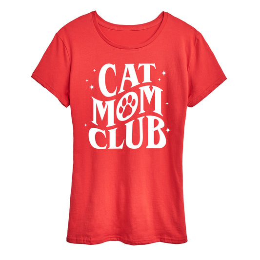 Instant Message - Cat Mom Club - Women's Short Sleeve Graphic T-Shirt