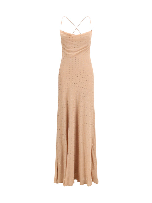 Slipdress Long Strass Pink Sfinge
