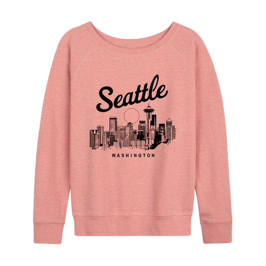 Instant Message - Seattle Washington - Women's Lightweight French Terry Long Sleeve Shirt