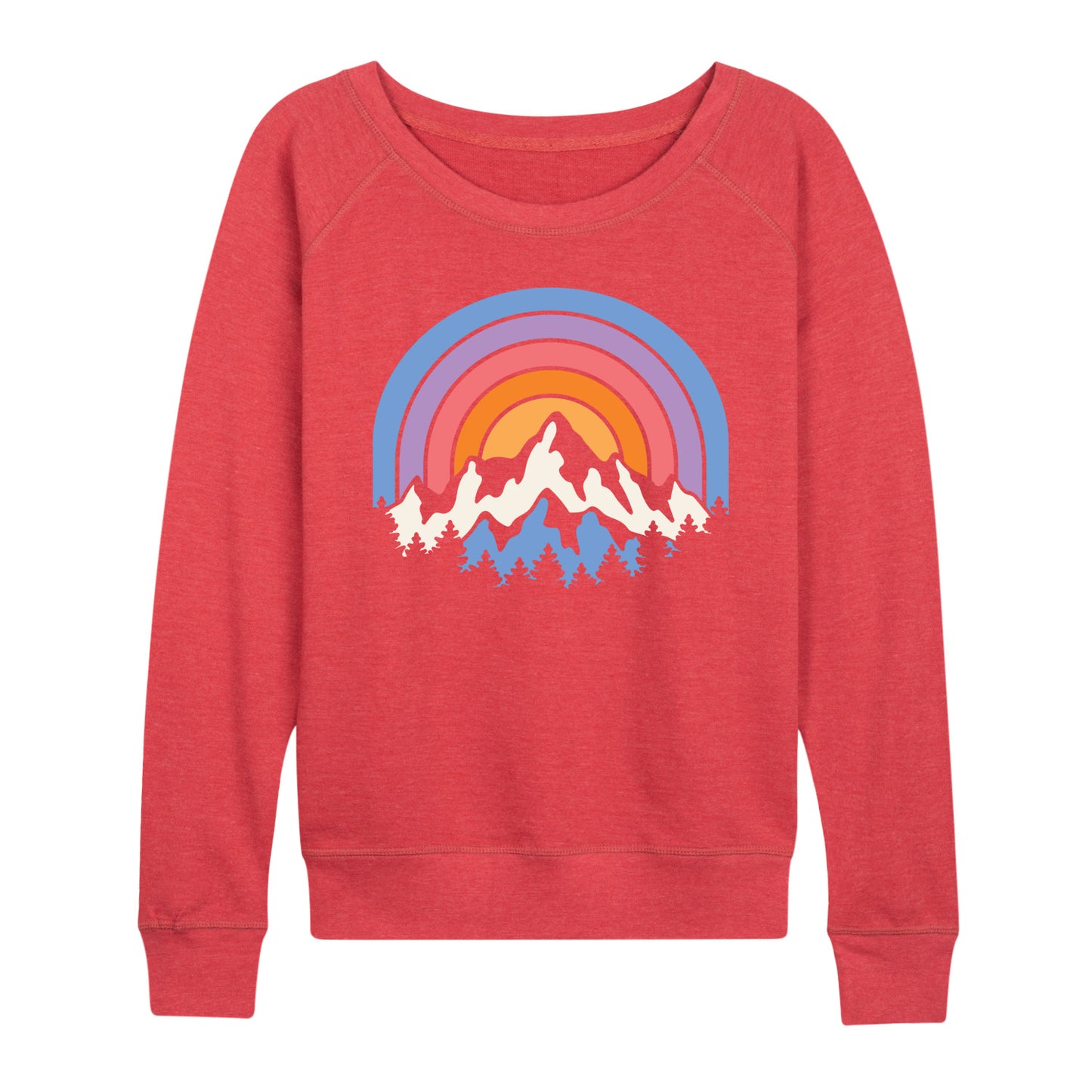 Instant Message - Sunset Mountains - Women's Lightweight French Terry Long Sleeve Shirt