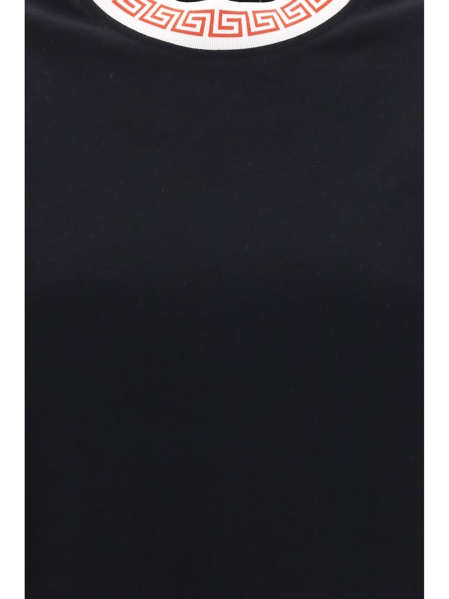 T-Shirt With Greca Detail Black