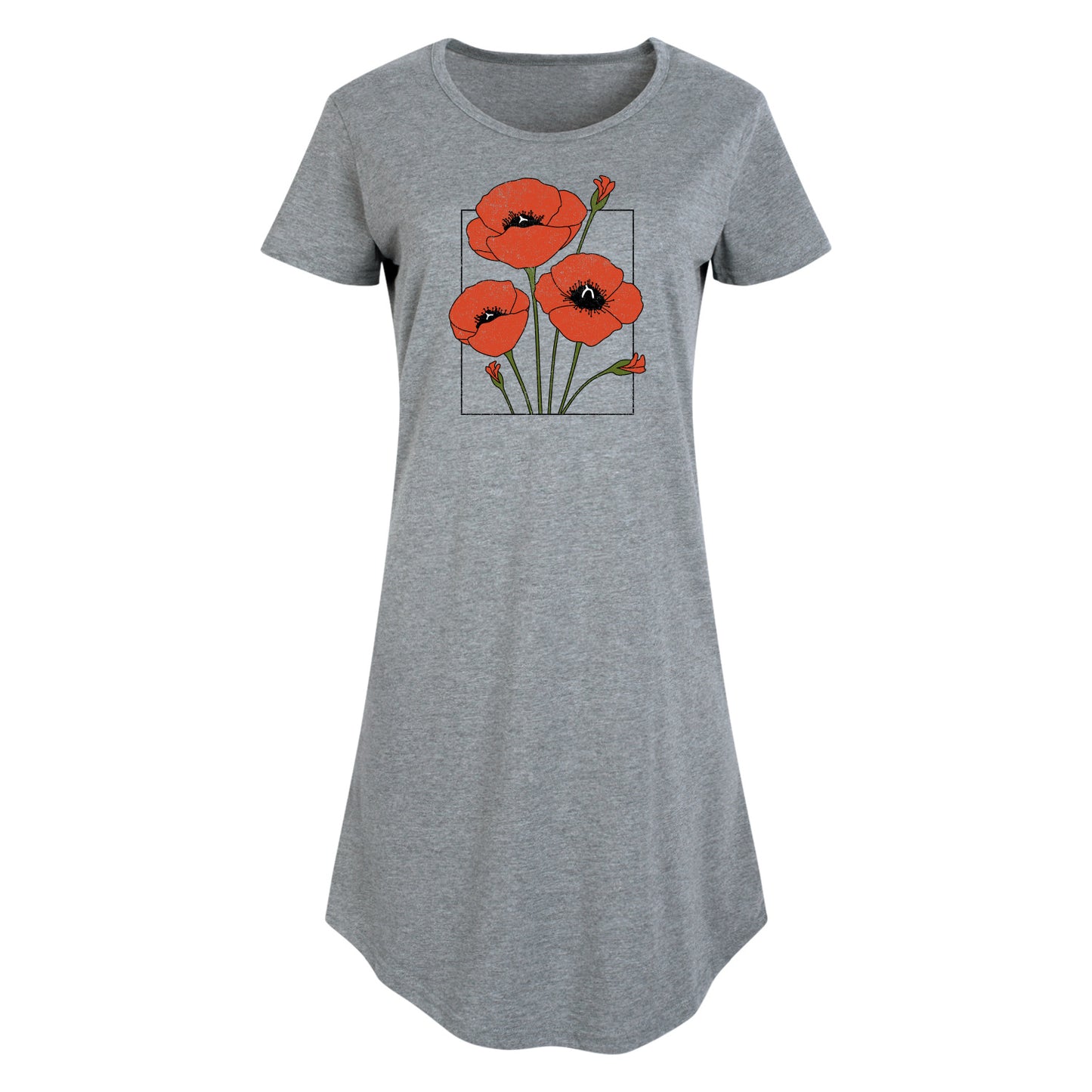 Instant Message - Spring - Framed Poppy Flowers - Women's Any Way Dress