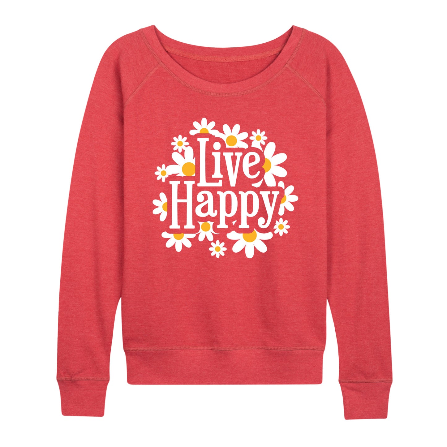 Instant Message - Spring - Live Happy - Women's Lightweight French Terry Long Sleeve Shirt