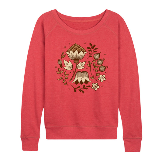 Instant Message - Spring - Flowers in Bloom - Women's Lightweight French Terry Long Sleeve Shirt