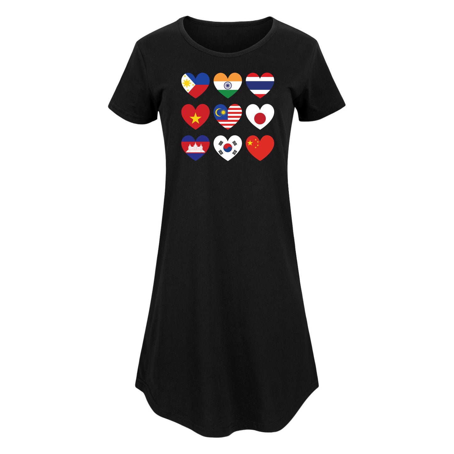 Instant Message - AAPI Heart Flags  - Women's Any Way Dress