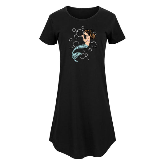 Instant Message - Mermaid Holding Bubbles - Women's Any Way Dress