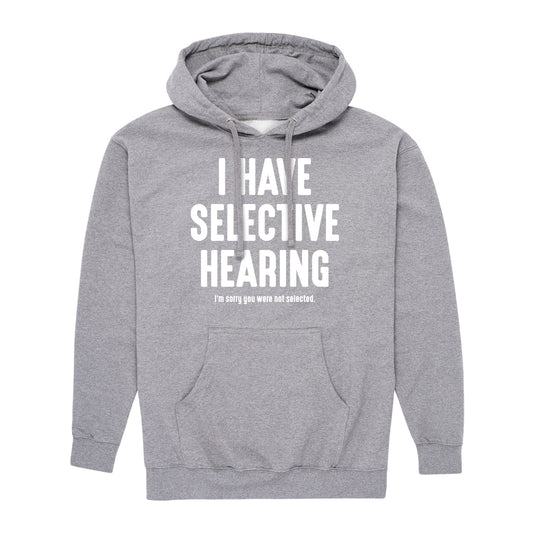 Instant Message - Selective Hearing - Men's Pullover Hooded Fleece Sweatshirt