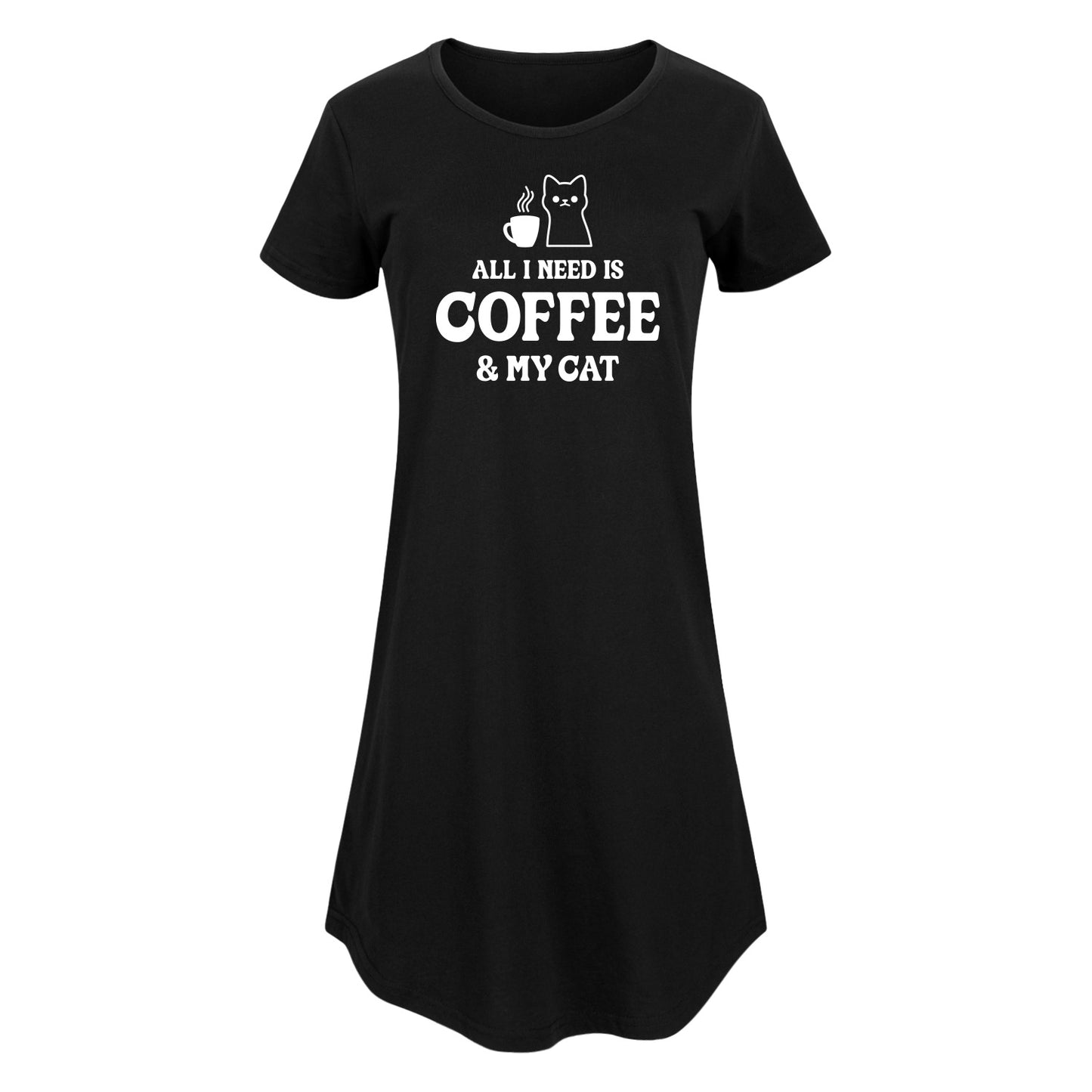 Instant Message - All I Need Coffee Cat - Women's Any Way Dress