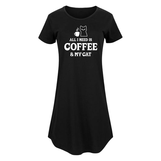 Instant Message - All I Need Coffee Cat - Women's Any Way Dress