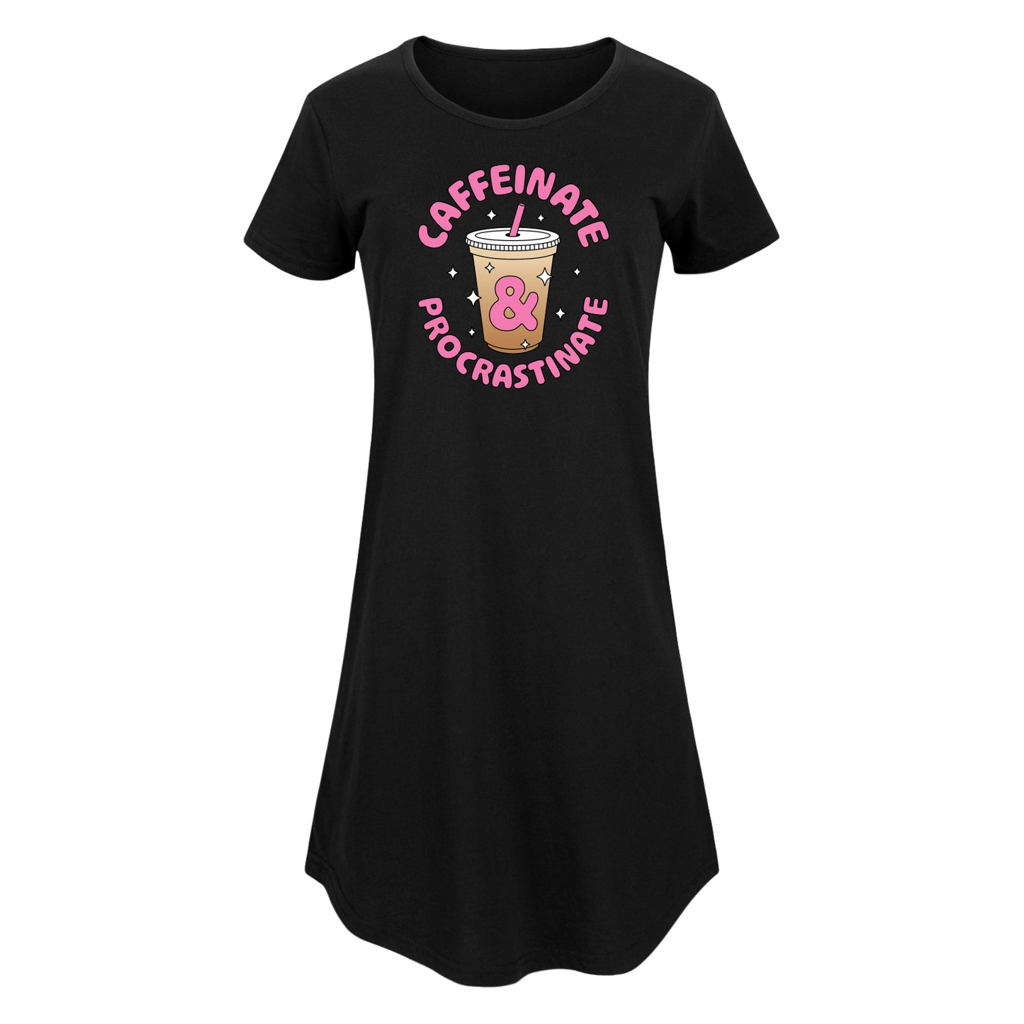 Instant Message - Coffee Lover - Caffeinate & Procrastinate - Women's Any Way Dress