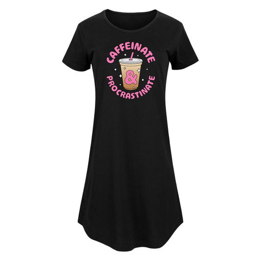Instant Message - Coffee Lover - Caffeinate & Procrastinate - Women's Any Way Dress