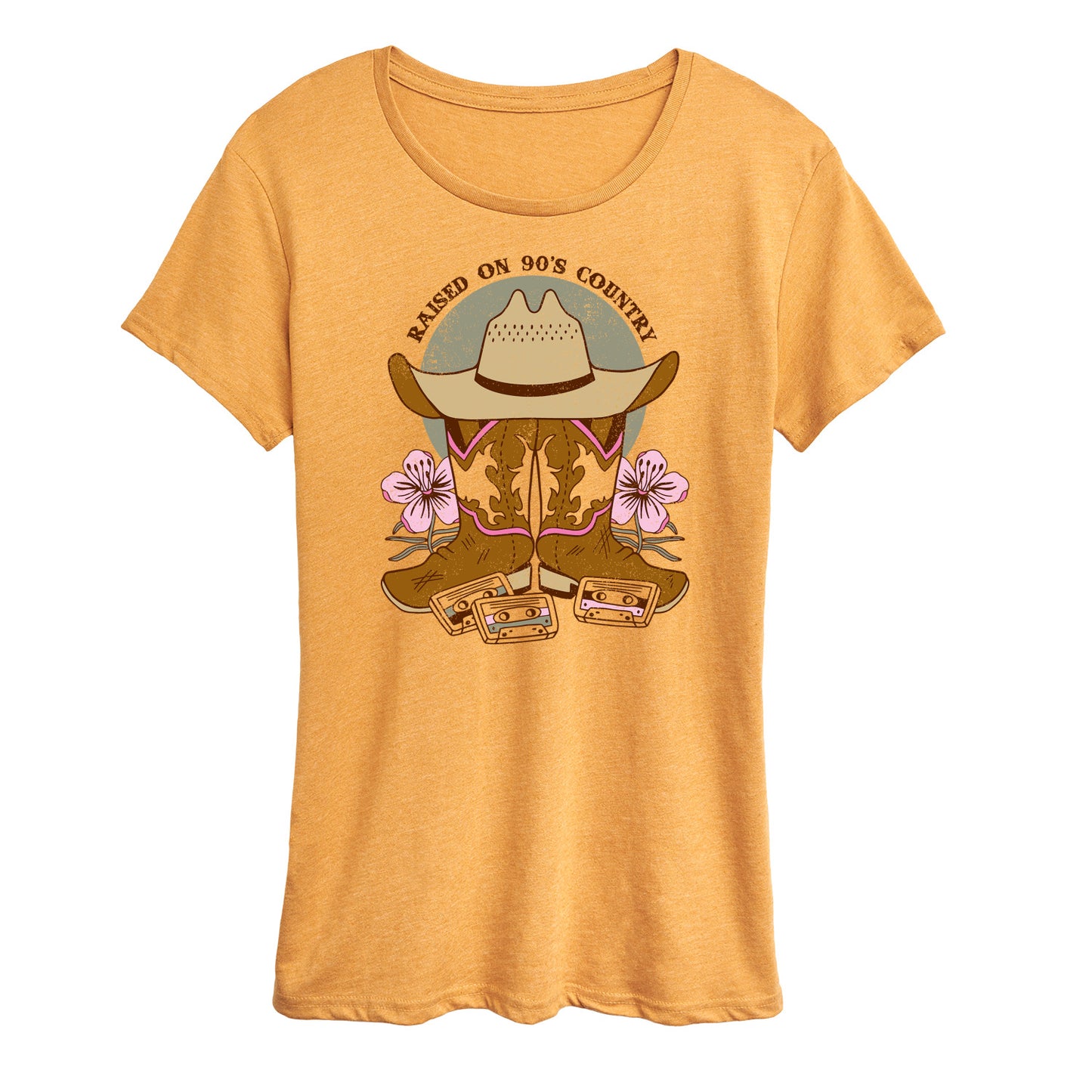 Instant Message - Raised On 90's Country - Women's Short Sleeve Graphic T-Shirt