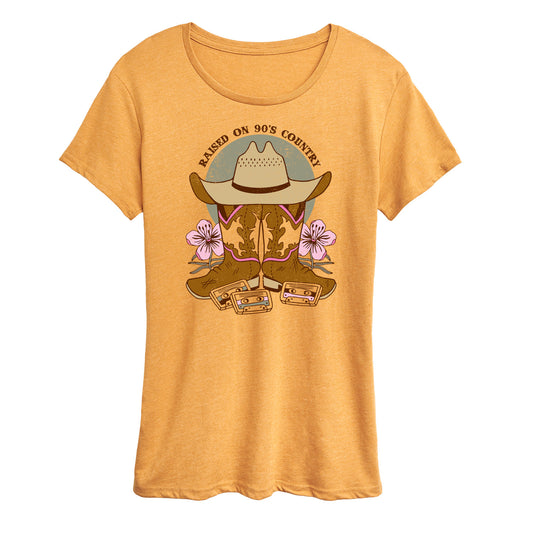 Instant Message - Raised On 90's Country - Women's Short Sleeve Graphic T-Shirt