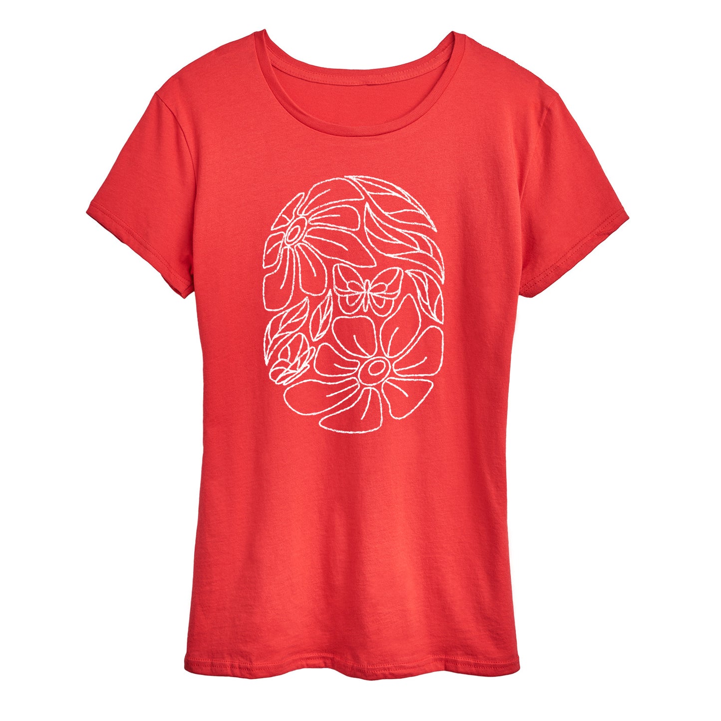 Instant Message - Flower Oval - Women's Short Sleeve Graphic T-Shirt