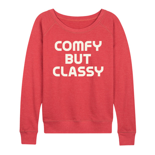 Instant Message - Comfy But Classy - Women's Lightweight French Terry Long Sleeve Shirt