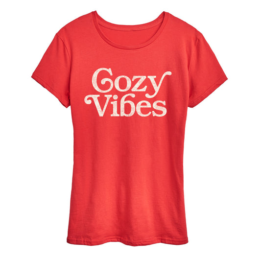 Instant Message - Cozy Vibes - Women's Short Sleeve Graphic T-Shirt