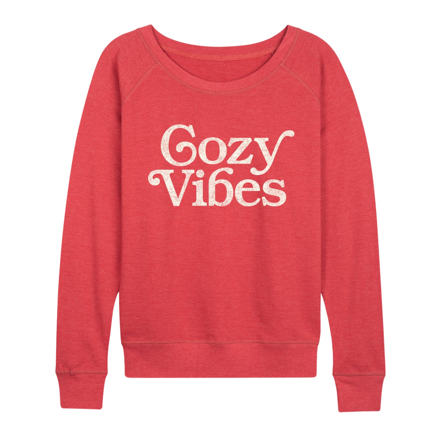 Instant Message - Cozy Vibes - Women's Lightweight French Terry Long Sleeve Shirt