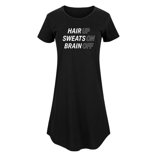 Instant Message - Hair Up Sweats On Brain Off - Women's Any Way Dress