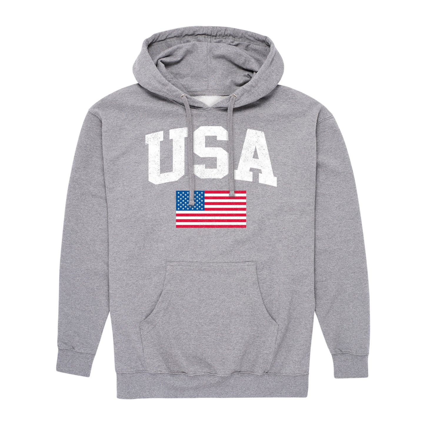 Instant Message - USA Flag - Men's Pullover Hooded Fleece Sweatshirt