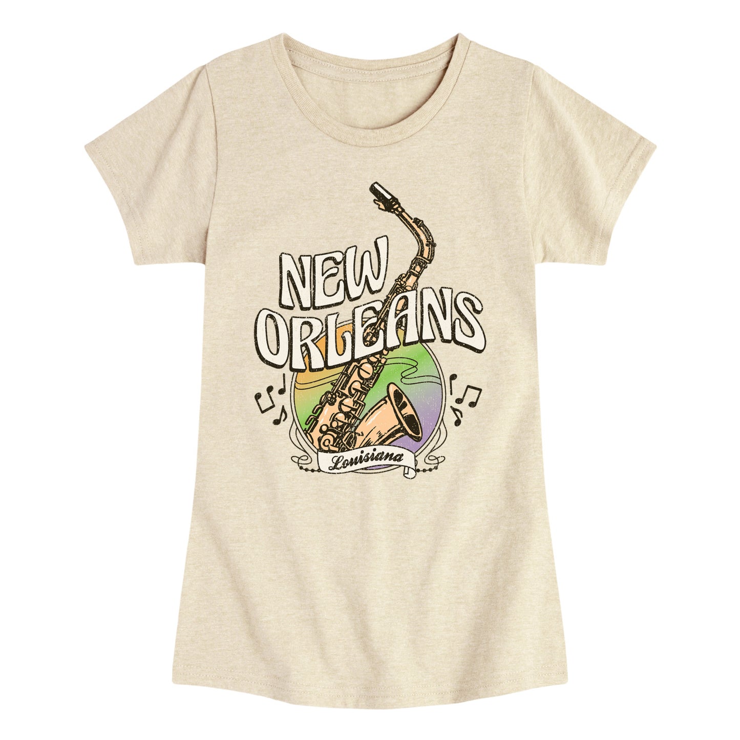 Instant Message - New Orleans - Youth Girls Fitted Short Sleeve T-Shirt