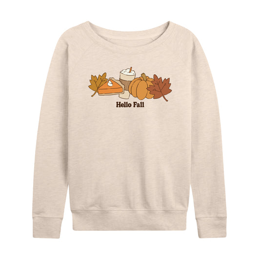 Instant Message - Hello Fall - Women's French Terry Long Sleeve Shirt