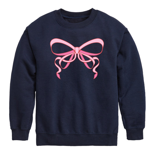 Instant Message - Simple Bow - Youth Boys Crew Fleece Sweatshirt