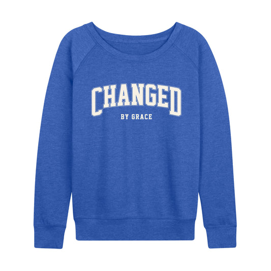 Instant Message - Changed By Grace Collegiate - Women's French Terry Long Sleeve Pullover