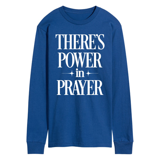 Instant Message - There's Power In Prayer - Men's Long Sleeve Graphic T-Shirt
