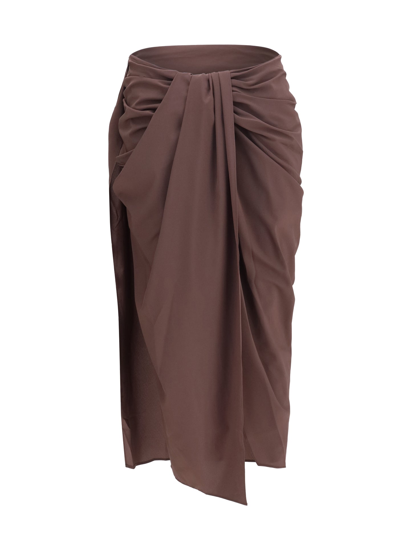 Pareo Skirt Stretch Muslin Brown