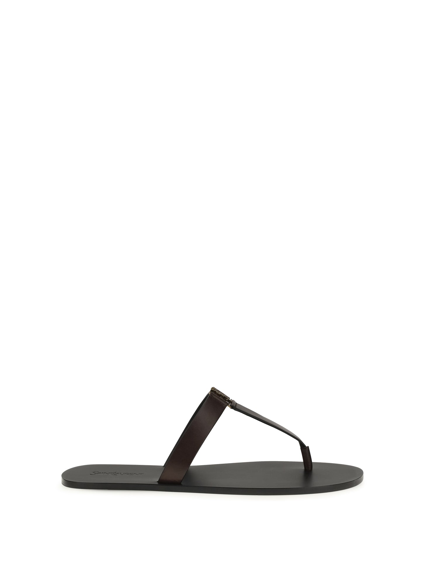 Thong Sandals Babylone Coffee Calf Leather