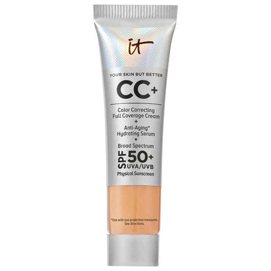 IT Cosmetics Mini CC+ Cream: Full Coverage Foundation, SPF 50+, Hydrating Color Corrector for Acne, Dark Circles, & Anti-Aging