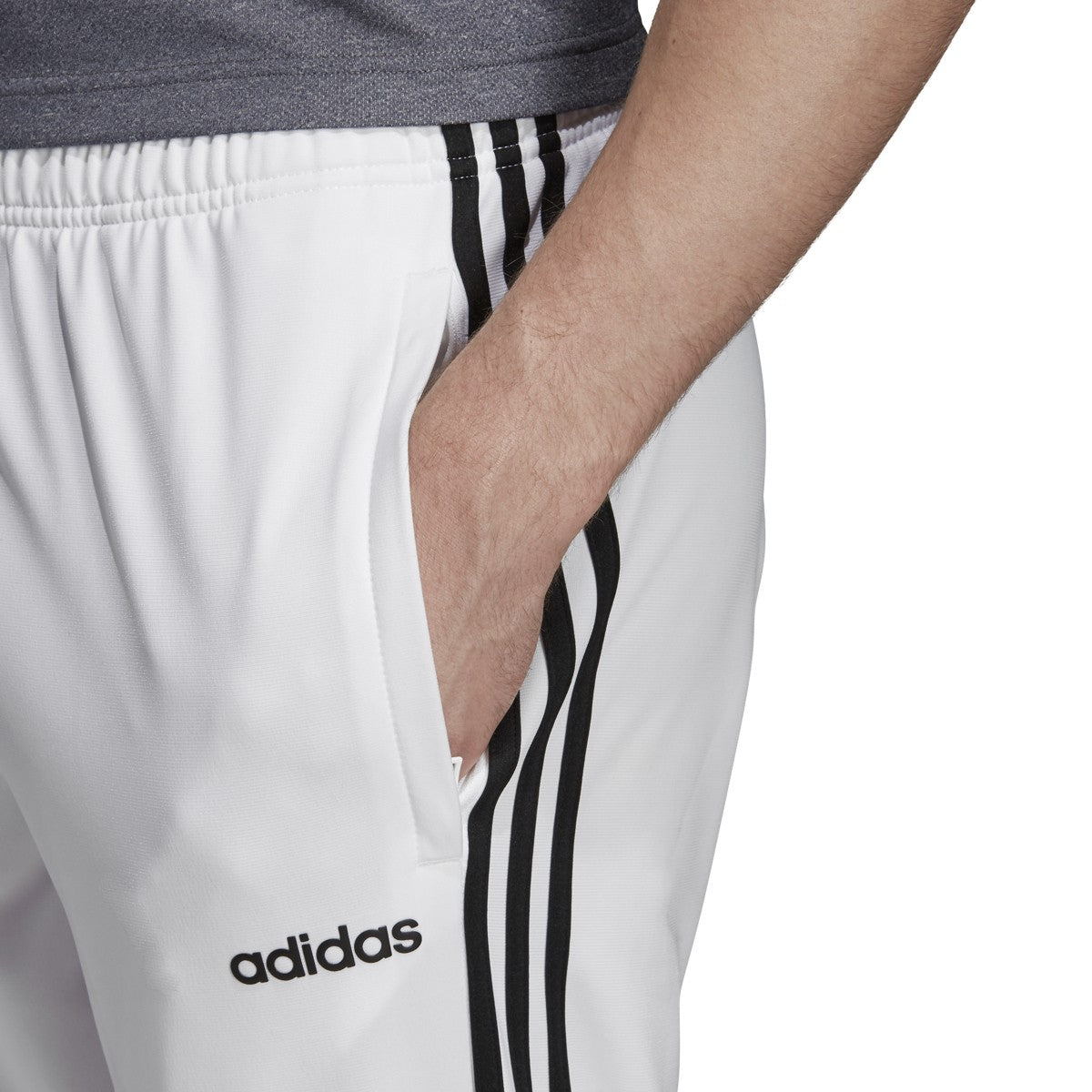 adidas Men's Essentials 3-Stripes Tapered Tricot Pants