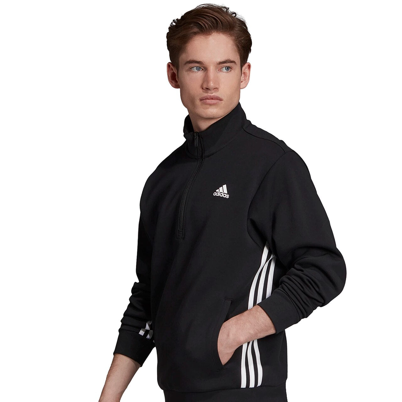 adidas Men's Must Haves 3-Stripes 1/2 Zip
