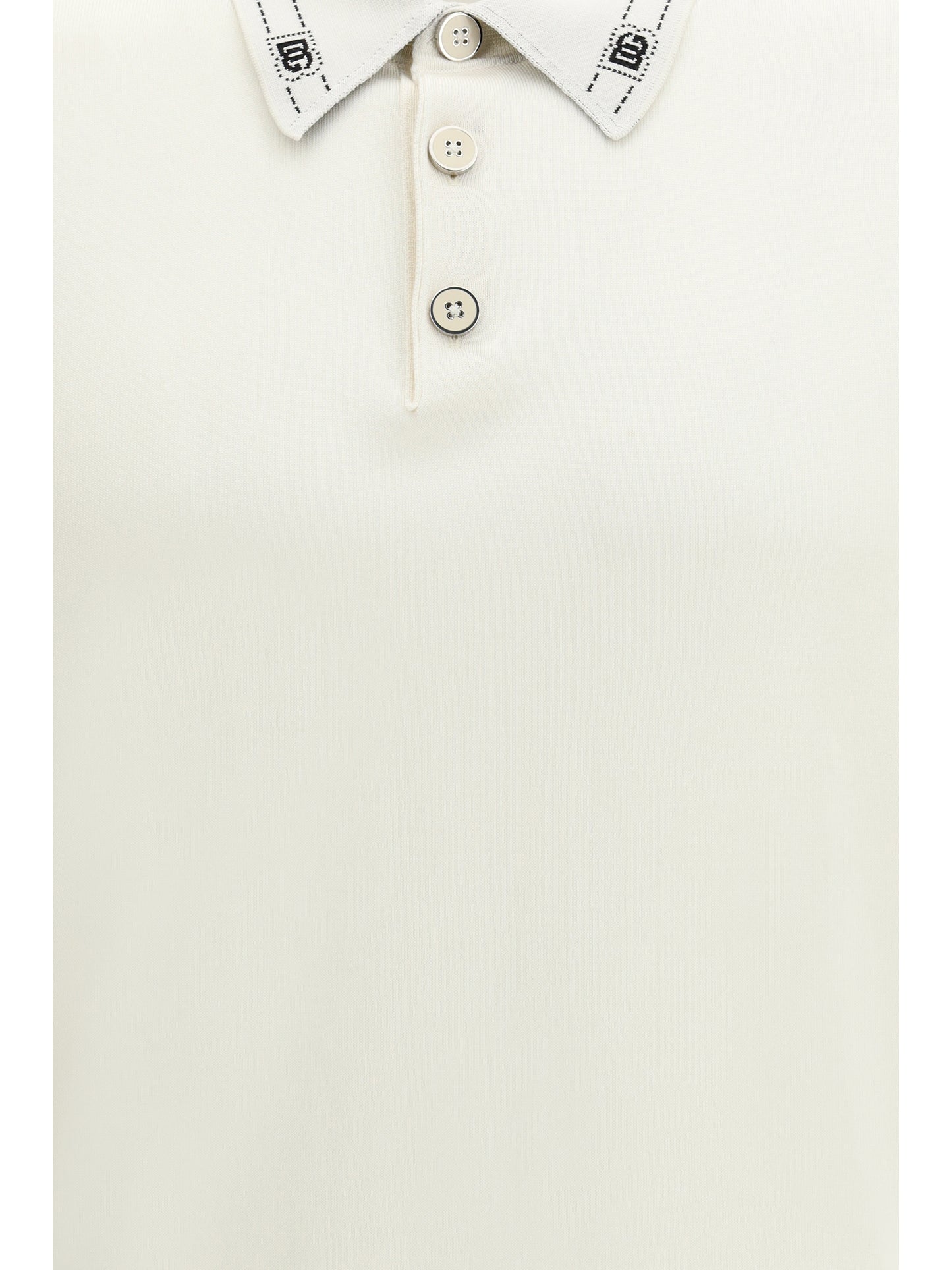 Silk Polo Shirt Natural White