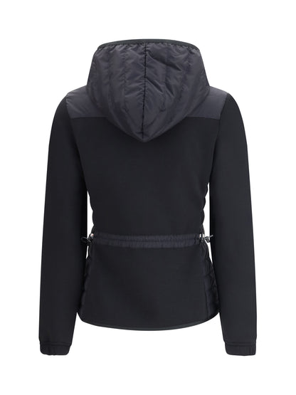 Hooded Cardigan Black Polyamide