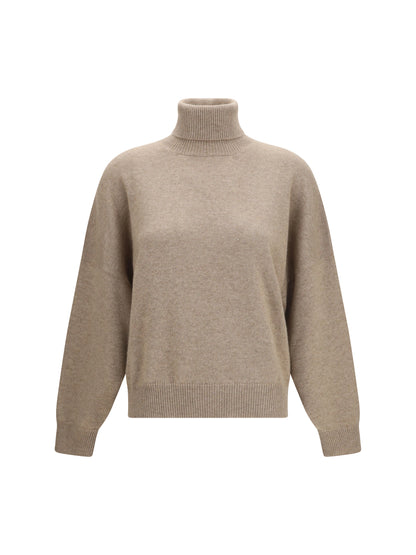 Sweater Turtleneck Cashmere Brown