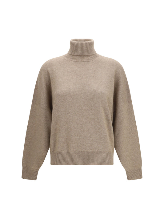 Sweater Turtleneck Cashmere Brown