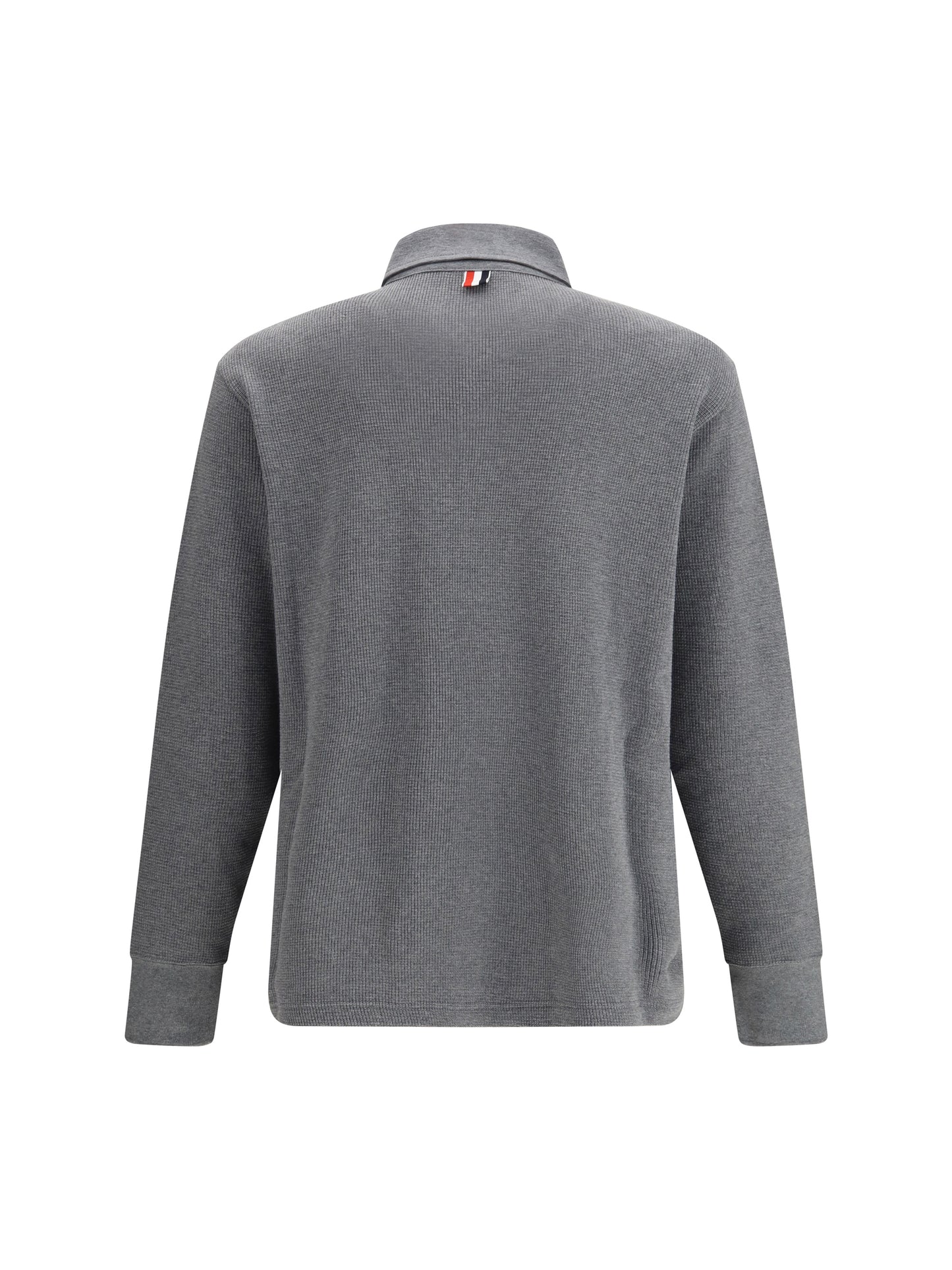 Long Sleeve Polo Shirt Medium Grey