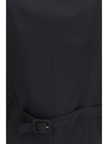 Sleeveless Wool-Mohair Vest Hazelnut Brown Stripe