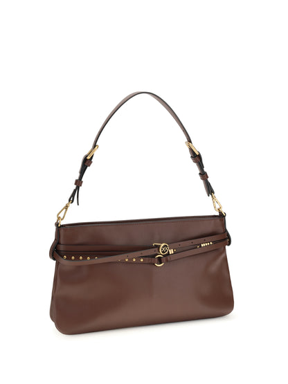 Shoulder Bag Burgundy Leather