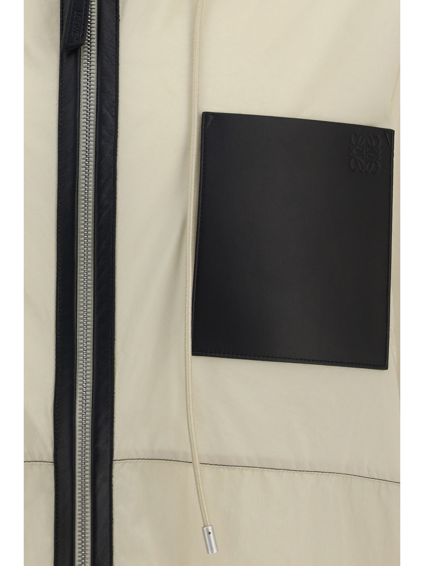 Hooded Technical Jacket Beige/Black