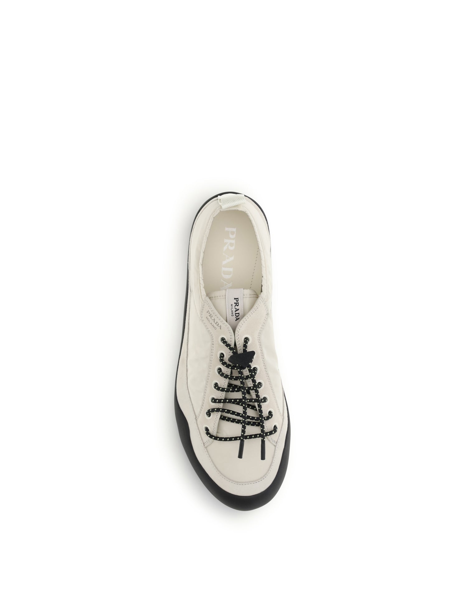 Sneakers Ivory Leather & Fabric