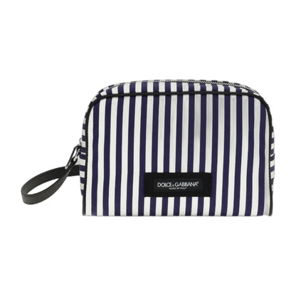 Handbag Striped Poplin White/Blue