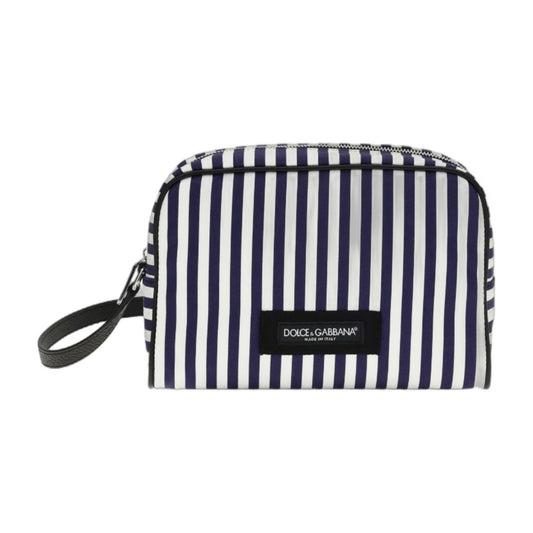 Handbag Striped Poplin White/Blue