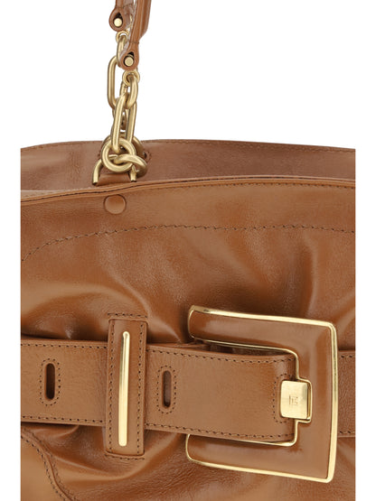 Handbag Anthem Calf Suede Brown