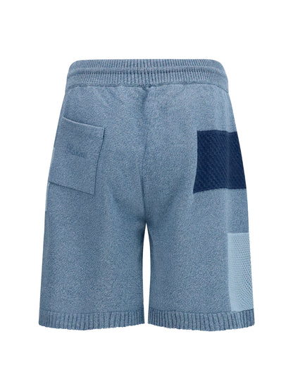 Shorts Patchwork Cotton Knit