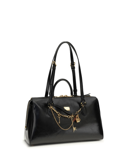 Handbag Vittoria Black/Brass